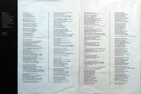 Leonard Cohen - Songs Of Leonard Cohen - LP 5