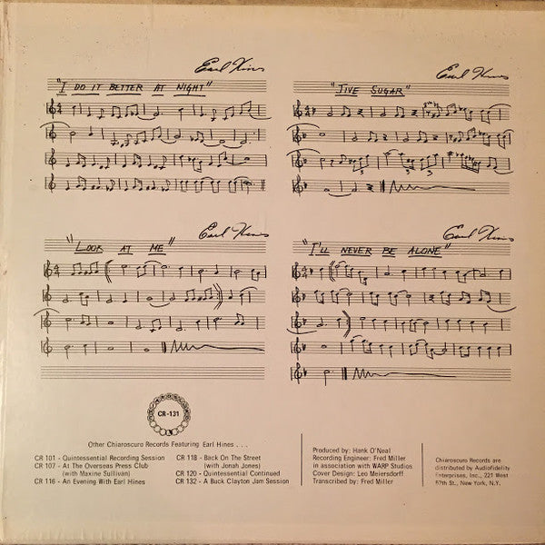 Earl Hines - Quintessential '74 - LP 3
