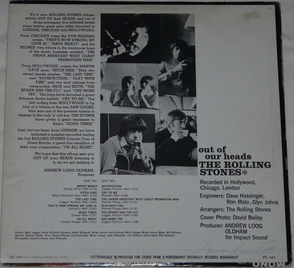 The Rolling Stones - Out Of Our Heads - LP 2