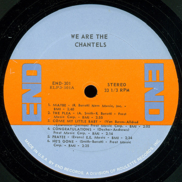 The Chantels - We Are The Chantels - LP 3