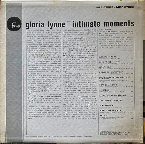 Gloria Lynne - Intimate Moments - LP 2