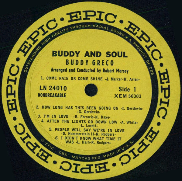 Buddy Greco - Buddy & Soul - LP 3