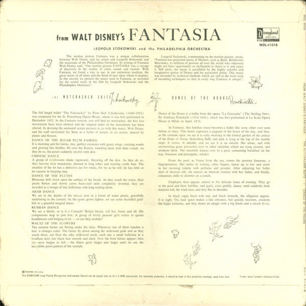 Tchaikovsky - Leopold Stokowski And The Philadelphia Orchestra - From Walt Disney's Fantasia: The Nutcracker Suite - LP 2