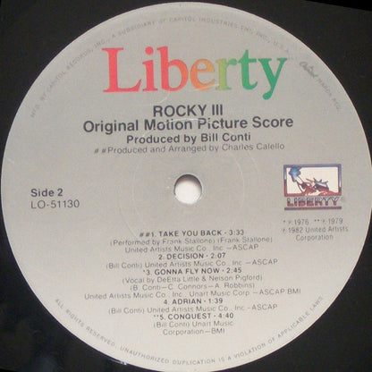 Bill Conti - Rocky III - Original Motion Picture Score - LP 4