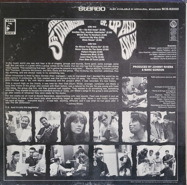 The 5th Dimension - Up, Up And Away - LP 2