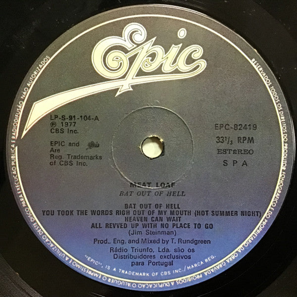 Meat Loaf - Bat Out Of Hell - LP 3