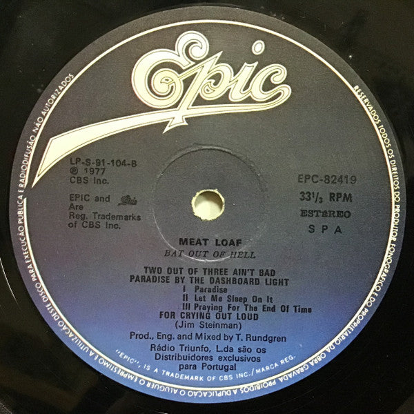 Meat Loaf - Bat Out Of Hell - LP 4