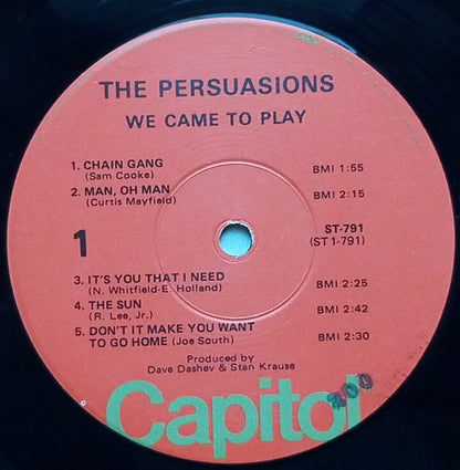 The Persuasions - We Came To Play - LP 3