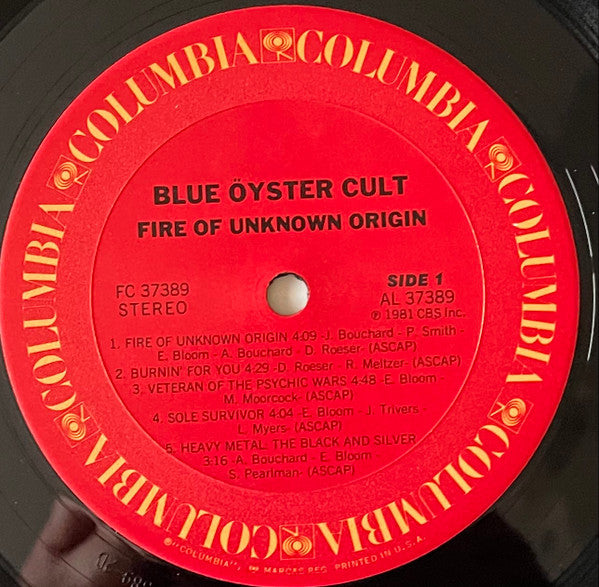 Blue Öyster Cult - Fire Of Unknown Origin - LP 3