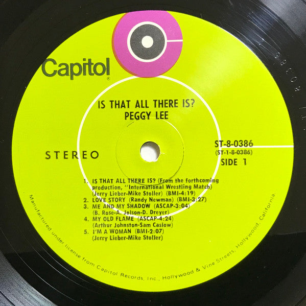Peggy Lee - Is That All There Is? - LP 3