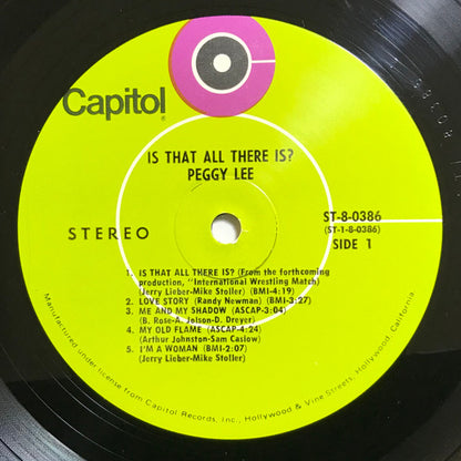 Peggy Lee - Is That All There Is? - LP 3