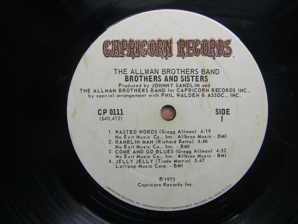 The Allman Brothers Band - Brothers And Sisters - LP 4
