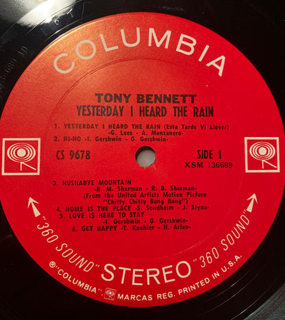 Tony Bennett - Yesterday I Heard The Rain - LP 3