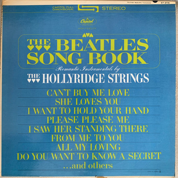 The Hollyridge Strings - The Beatles Songbook - VINTAGE vinyl record for sale