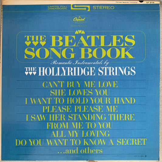 The Hollyridge Strings - The Beatles Songbook - VINTAGE vinyl record for sale