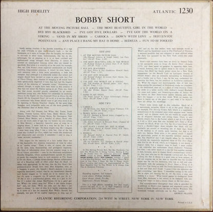 Bobby Short - Bobby Short - Vinyl, LP, Album, Mono 2