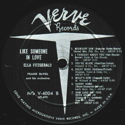Ella Fitzgerald, Frank DeVol And His Orchestra - Like Someone In Love - LP 4
