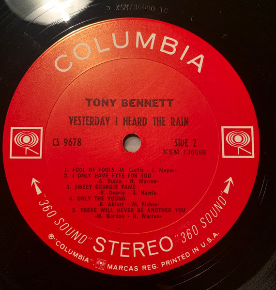 Tony Bennett - Yesterday I Heard The Rain - LP 4