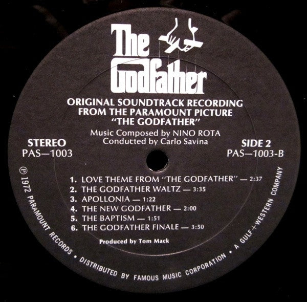 Nino Rota - The Godfather (Original Soundtrack Recording) - LP 3