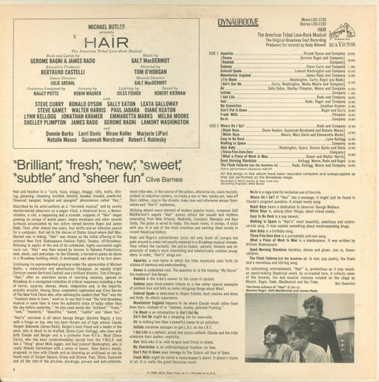Various - Hair - The American Tribal Love-Rock Musical (The Original Broadway Cast Recording) - Vinyl, LP, Album, Repress, Stereo 2