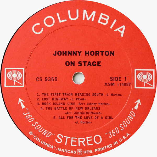 Johnny Horton - Johnny Horton On Stage - LP 3