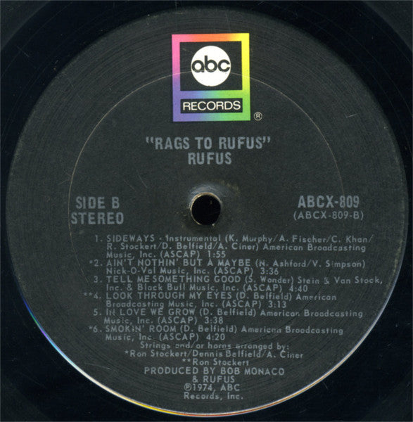 Rufus Featuring Chaka Khan - Rags To Rufus - Vinyl, LP, Album 4