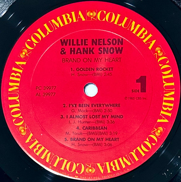 Willie Nelson & Hank Snow - Brand On My Heart - LP 3