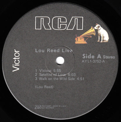 Lou Reed - Lou Reed Live - LP 3