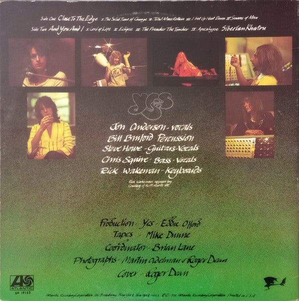 Yes - Close To The Edge - LP 5