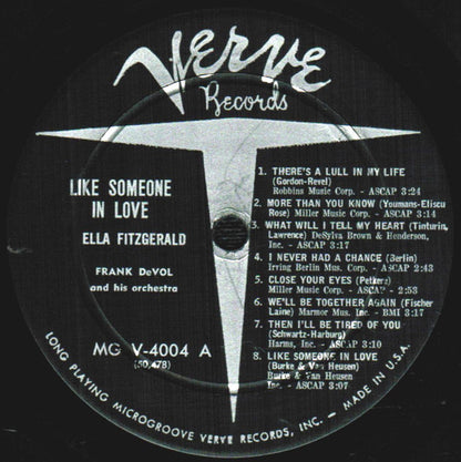 Ella Fitzgerald, Frank DeVol And His Orchestra - Like Someone In Love - LP 3