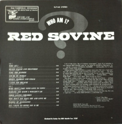 Red Sovine - Who Am I? - LP 2