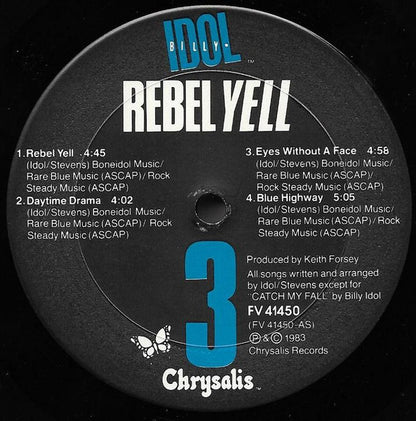 Billy Idol - Rebel Yell - LP 3