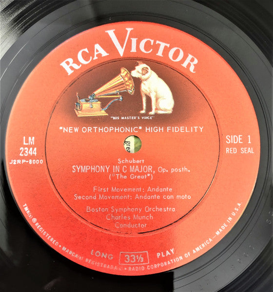 Schubert - Boston Symphony Orchestra, Charles Munch - Symphony In C Major "The Great" - LP 3