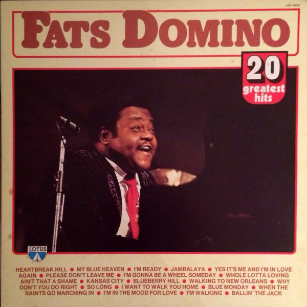 Fats Domino - 20 Greatest Hits - VINTAGE vinyl record for sale