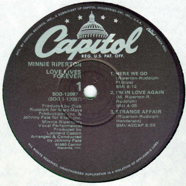 Minnie Riperton - Love Lives Forever - LP 3