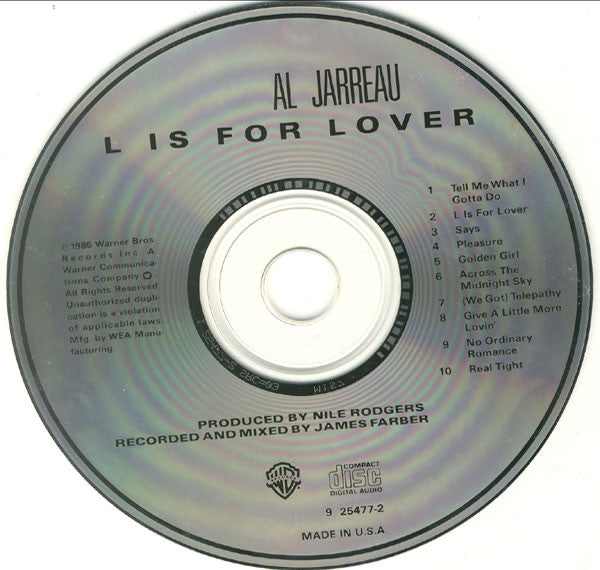 Al Jarreau - L Is For Lover - LP 3