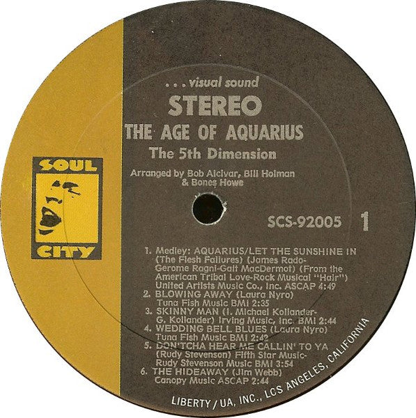 The 5th Dimension* - The Age Of Aquarius - Vinyl, LP, Album, Stereo 4