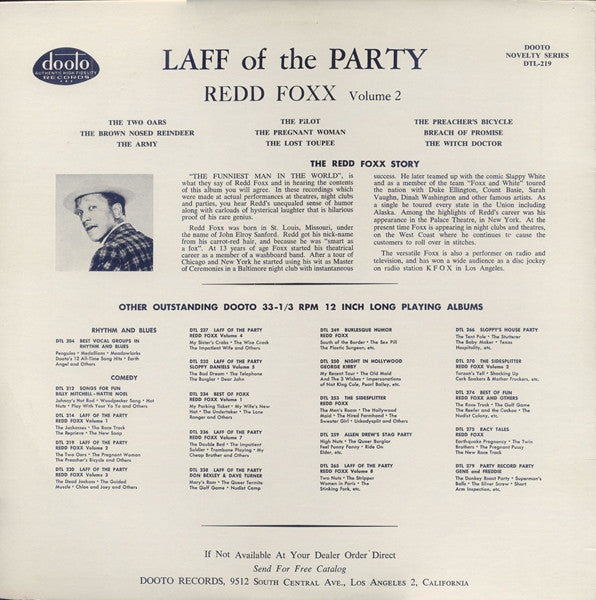 Redd Foxx - The Laff Of The Party (Volume 2) - Vinyl, LP, Album 2