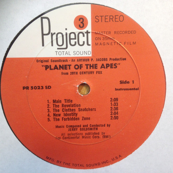 Jerry Goldsmith - Planet Of The Apes (Original Motion Picture Soundtrack) - LP 4