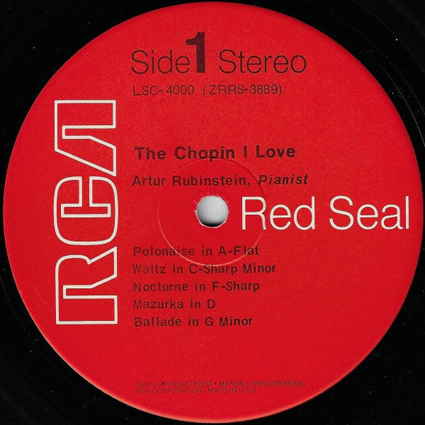 Artur Rubinstein - The Chopin I Love - LP 3