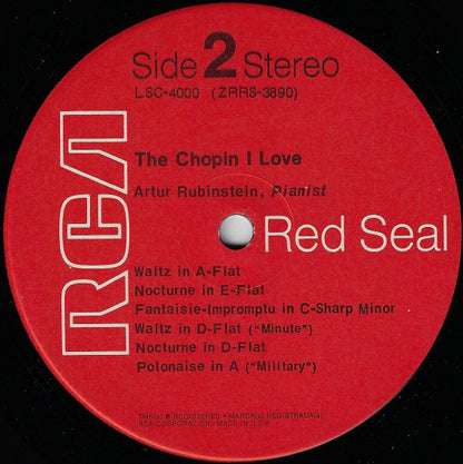Artur Rubinstein - The Chopin I Love - LP 4