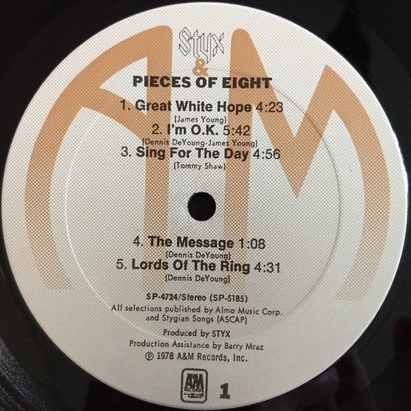 Styx - Pieces Of Eight - LP 5