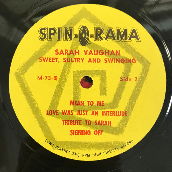 Sarah Vaughan - Sweet, Sultry And Swinging - LP 4