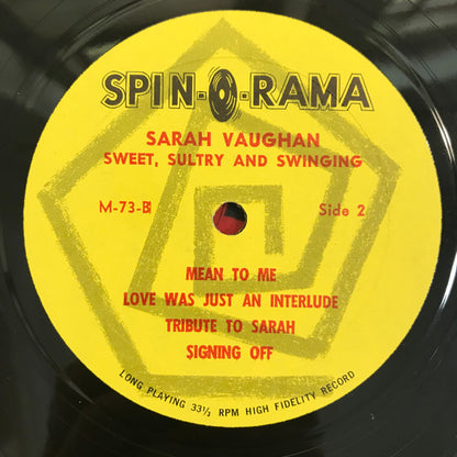 Sarah Vaughan - Sweet, Sultry And Swinging - LP 4