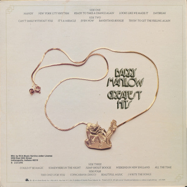 Barry Manilow - Greatest Hits - LP 4