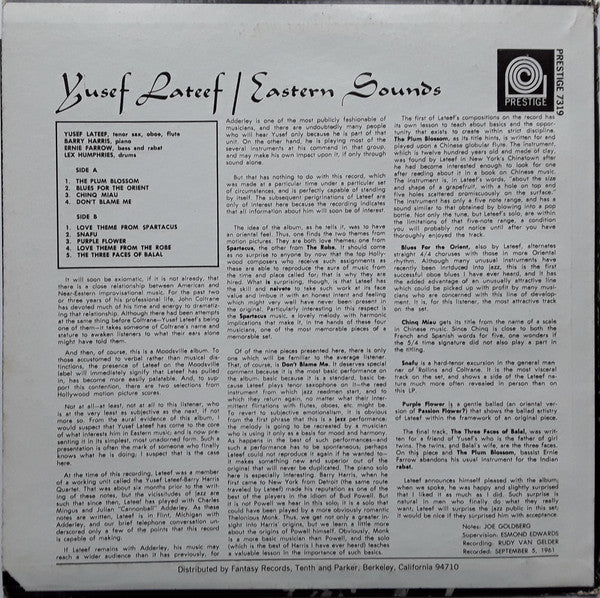 Yusef Lateef - Eastern Sounds - LP 2