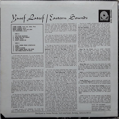 Yusef Lateef - Eastern Sounds - LP 2