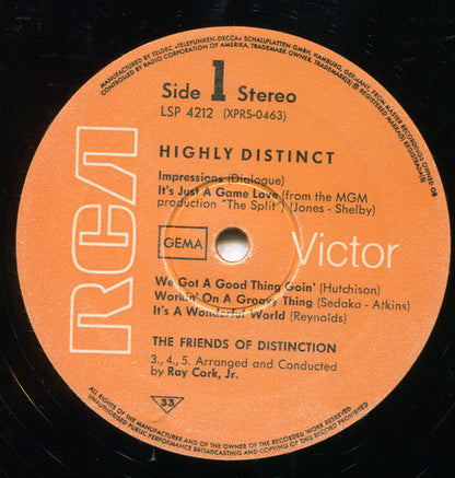 The Friends Of Distinction - Highly Distinct - LP 3