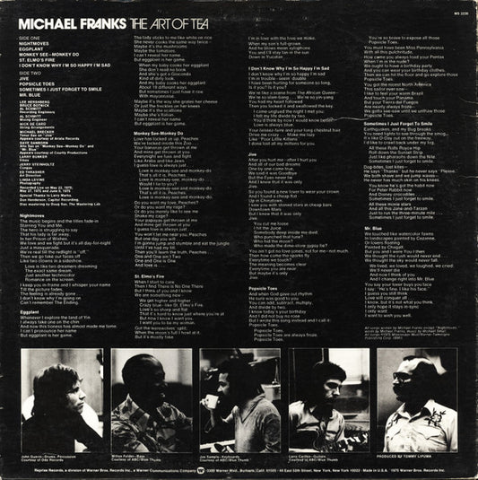 Michael Franks - The Art Of Tea - LP 2