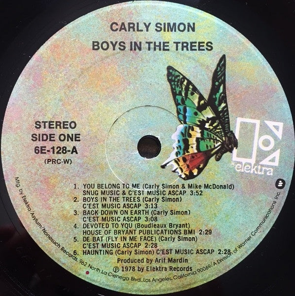 Carly Simon - Boys In The Trees - LP 4